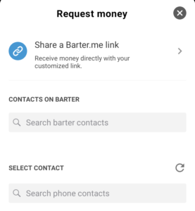 How to request money on Barter by flutterwave app