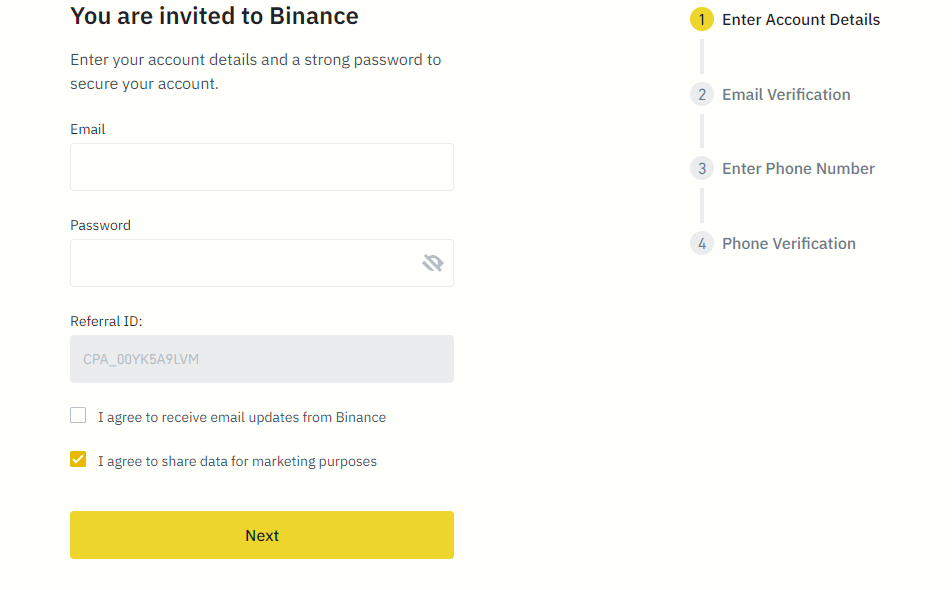 How to sign up and get Binance $100 referral bonus