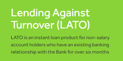 Lending Against Turnover LATO loan