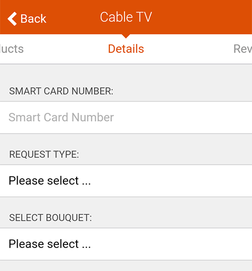 Enter GOtv IUC number and subscription plan on GTBank