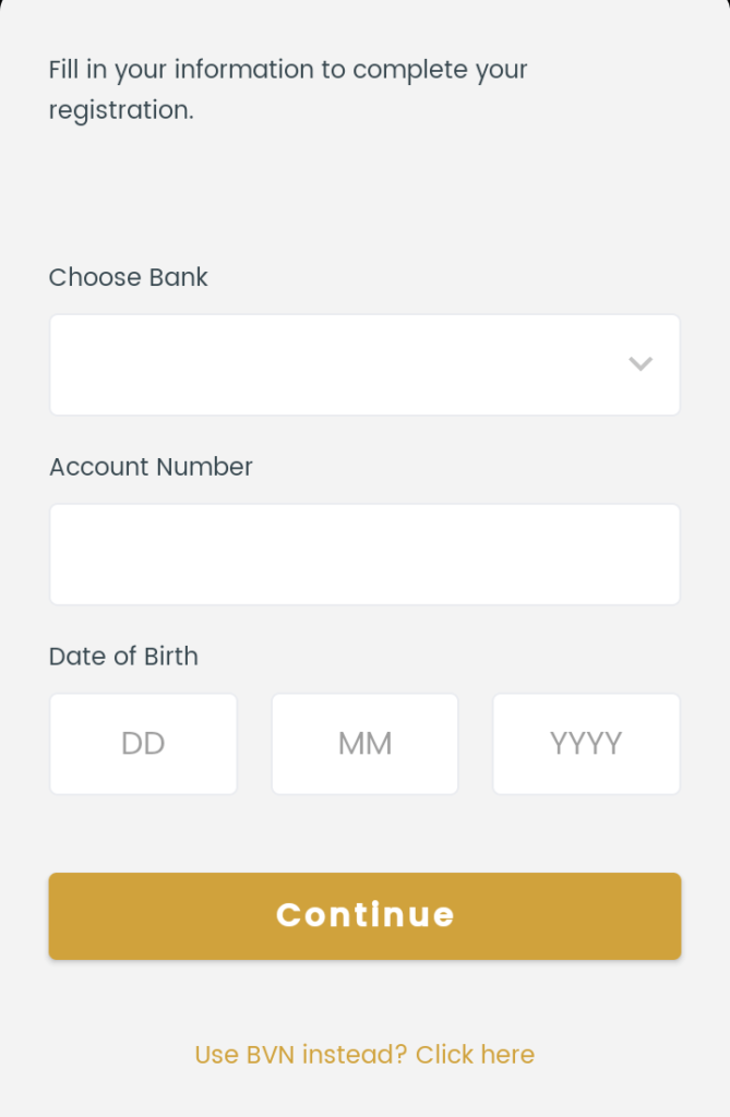 open Mintyn account with bank account and not BVN