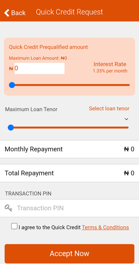 How to apply for Quick Credit loan on GTBank mobile app