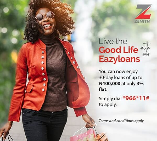 Zenith bank easy loan code, duration, interest rate and amount