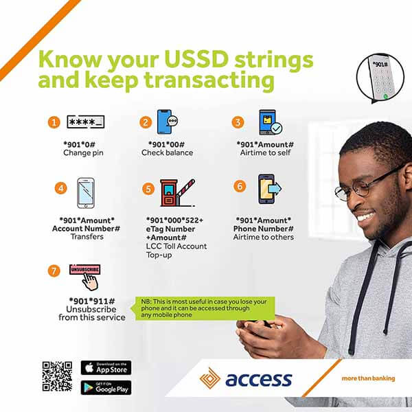 Access USSD Banking Codes