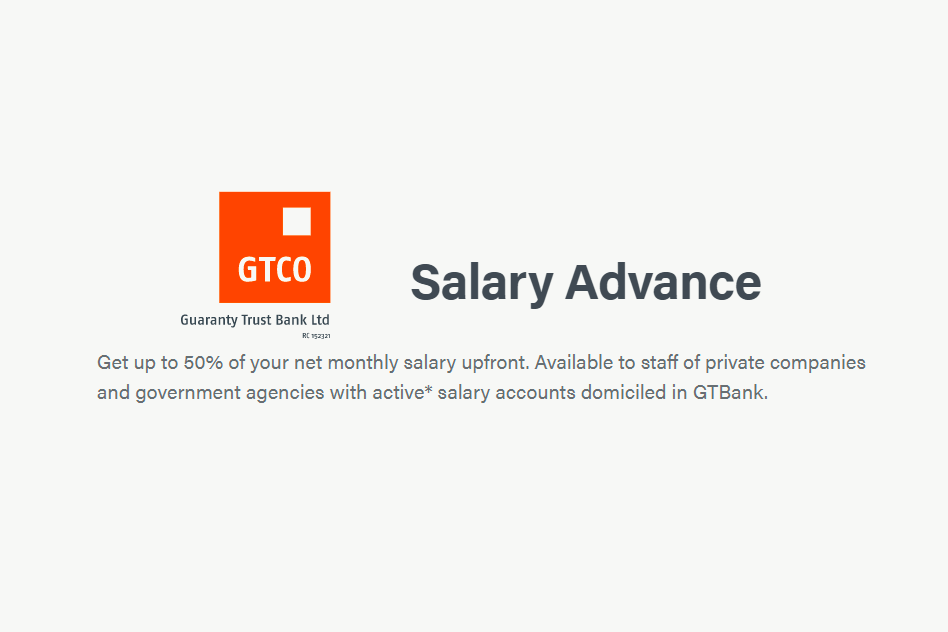GTBank Salary Advance loan code, qualify and interest rate