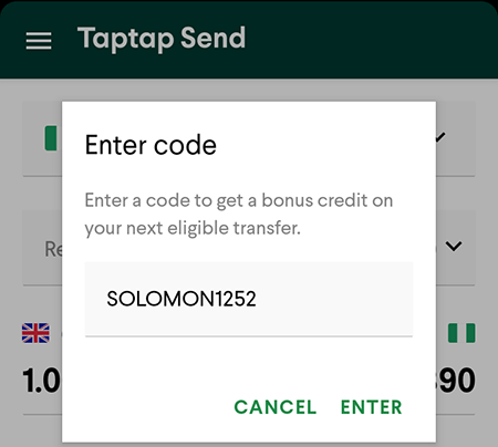 taptap send connexion