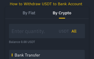 How to withdraw USDT from Binance to Bank account