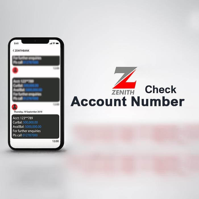 How to check account number zenith bank sale