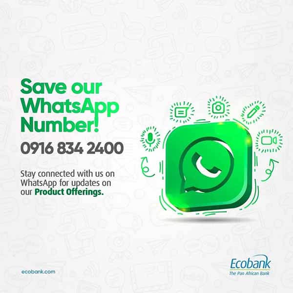 Ecobank Customer Care WhatsApp Number
