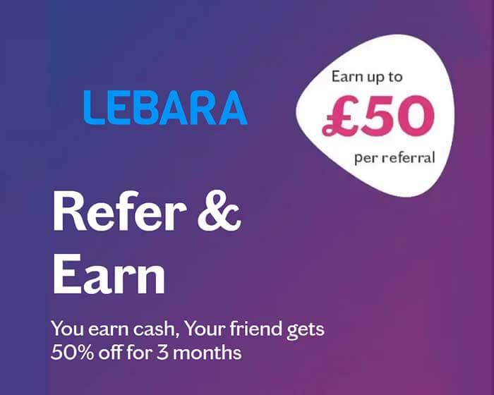 Lebara Refer A Friend £50 Code & Earn 50% Sign-up Bonus