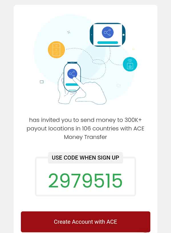 ACE money transfer promo code