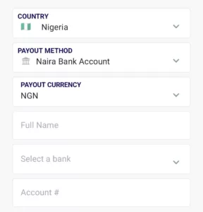 Sendwave Banks for Naira Account
