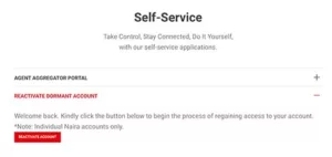 Zenith Bank self service 