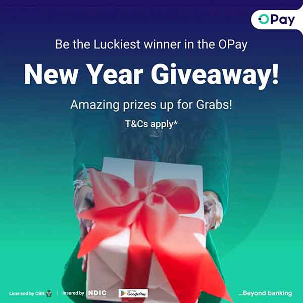 OPay New Year Promo: Win up to ₦500,000 Weekly Giveaway