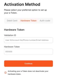 GTB hardware token code 