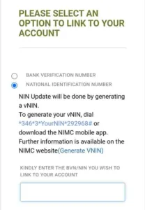 Link vNIN to GTBank Account