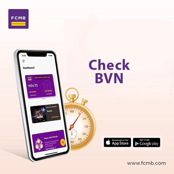 Check Your BVN on FCMB App