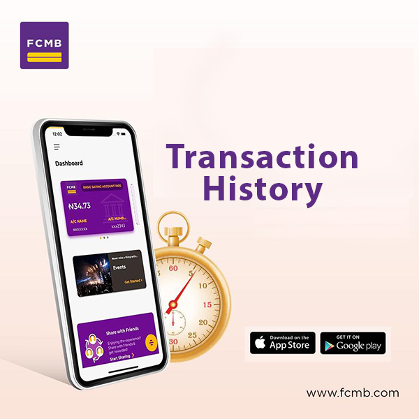 Check Transaction History on FCMB App