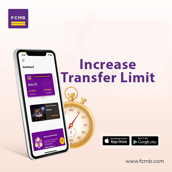 How to Increase Transfer limit on FCMB App