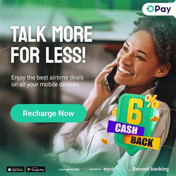 Opay USSD Code to Buy Airtime for Another Phone Number