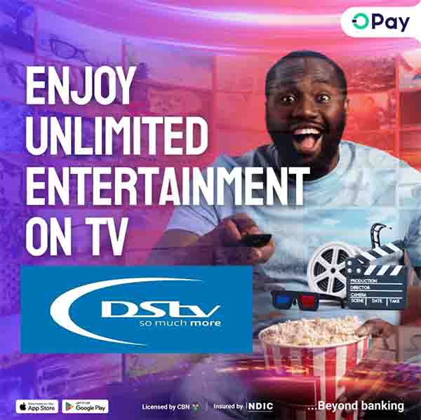 Subscribe to DSTV on Opay App