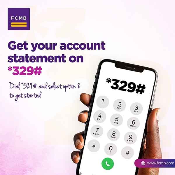 FCMB USSD Code to Get Account Statement