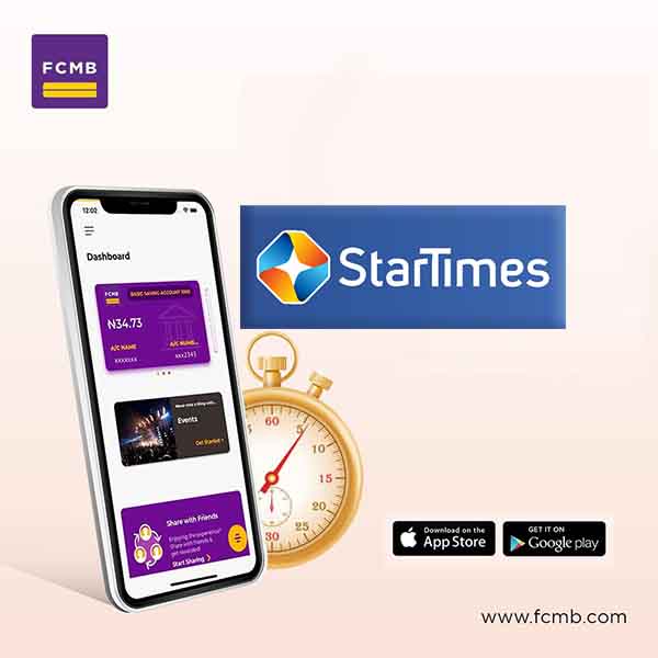 FCMB USSD Code to Subscribe to StarTimes Plan