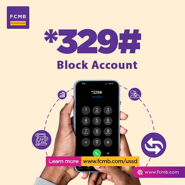 FCMB USSD Code to Block Account on Any Phone