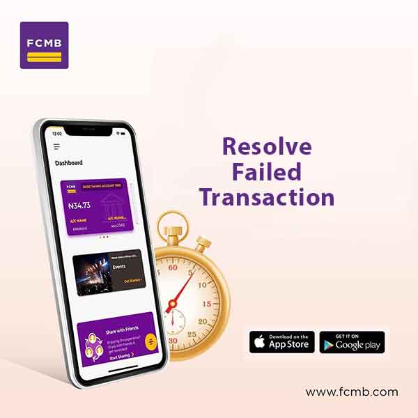 Report Failed Transactions on FCMB Mobile App