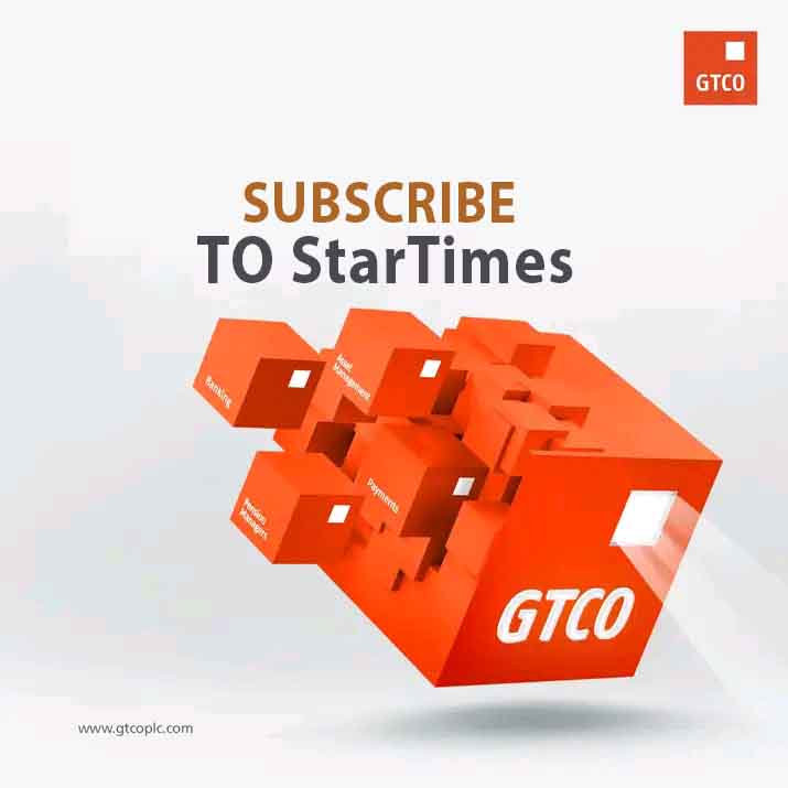 GTBank USSD Code to Renew StarTimes Subscription